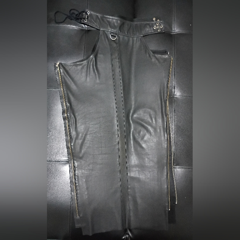 Vintage Nasty Pig Faux Leather Chaps Size M